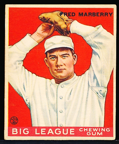 1933 Goudey Baseball- #104 Fred Marberry, Tigers