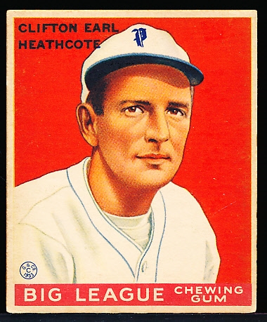 1933 Goudey Baseball- #115 Clifton Heathcote, Phillies