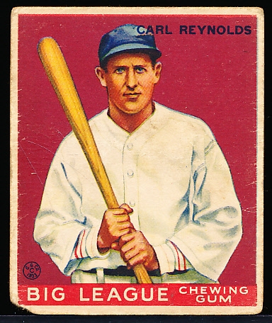1933 Goudey Baseball- #120 Carl Reynolds, Browns