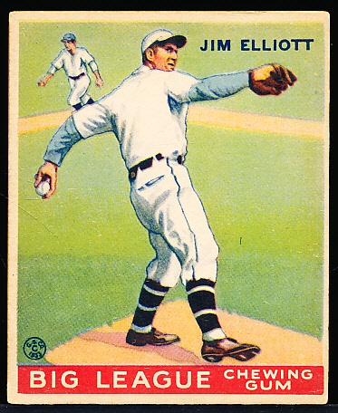 1933 Goudey Baseball- #132 Jim Elliott, Phillies
