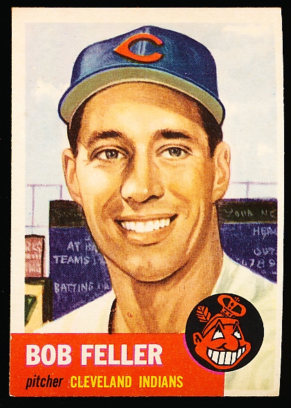 1953 Topps Baseball- #54 Bob Feller, Cleveland