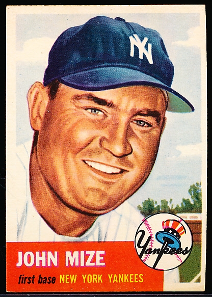 1953 Topps Baseball- #77 Johnny Mize, Yankees