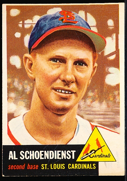 1953 Topps Baseball- #78 Red Schoendienst, Cards