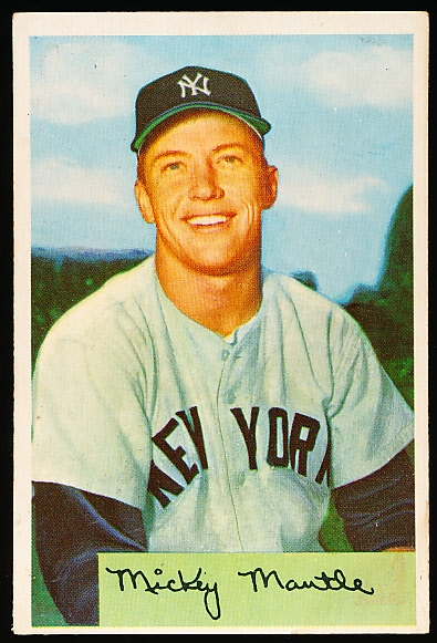 1954 Bowman Bb- #65 Mickey Mantle, Yankees
