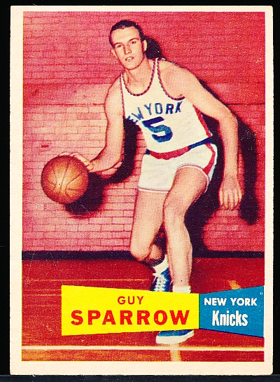 1957-58 Topps Basketball- #35 Guy Sparrow, NY Knicks