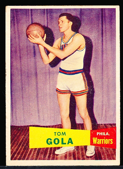 1957-58 Topps Basketball- #44 Tom Gola, Phil. Warriors