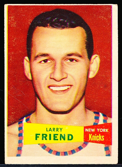 1957-58 Topps Basketball- #47 Friend, Knicks