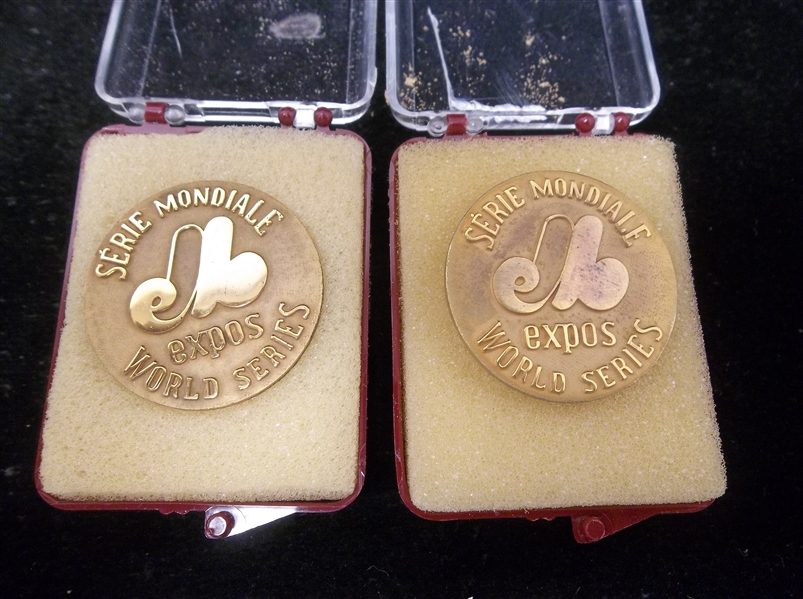 1979 Montreal Expos “Serie Mondiale World Series” Phantom Pins- 2 Pins (One Has Balfour Engraved Back)