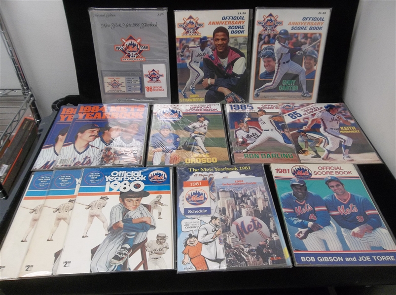 1980-’93 New York Mets Yearbook/ Score Book Clean-Up Group- 20 Asst.