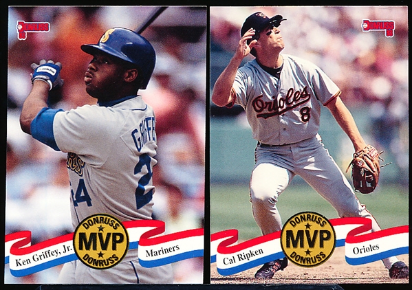 1993 Donruss Baseball- “MVP’s” Complete Insert Set of 26