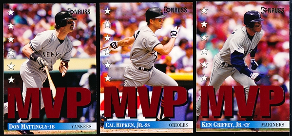 1994 Donruss Baseball- “MVP’s” Complete Insert Set of 28
