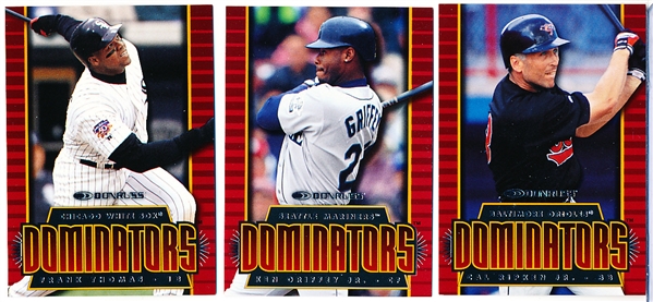 1997 Donruss Baseball- “Dominators” Complete Insert Set of 20