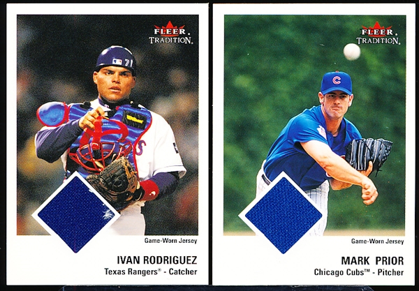 2003 Fleer Tradition Baseball- “Game Jersey” Inserts- 2 Diff.