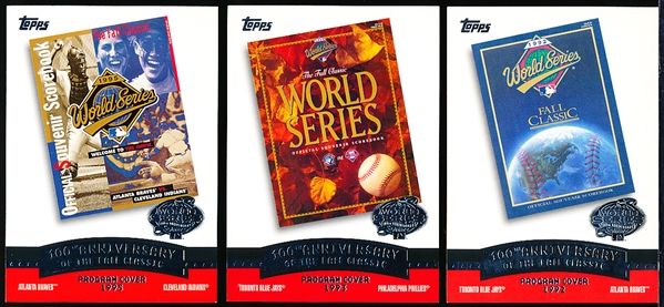 2004 Topps Baseball- “Fall Classic Program Covers” Complete Insert Set of 99 Cards