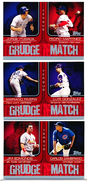 2005 Topps Baseball- “Grudge Match” Complete Insert Set of 10