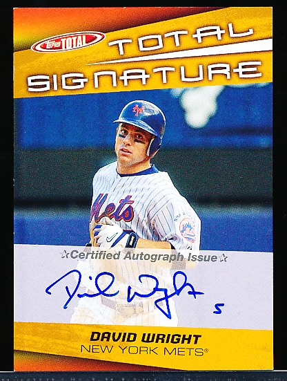 2005 Topps Total Baseball- “Total Signatures”- #TS-DW David Wright, Mets