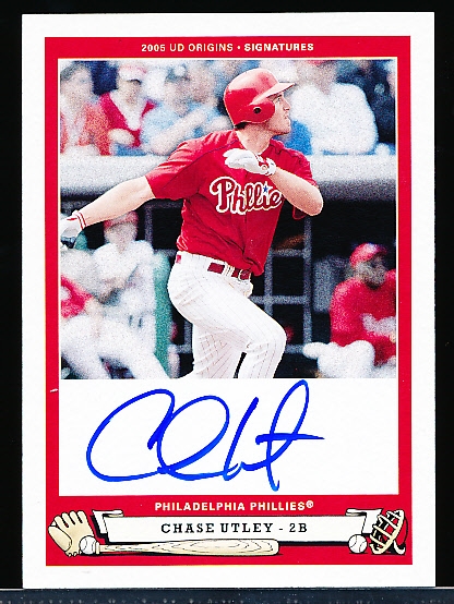 2005 UD Origins Baseball- “Signatures”- #CU1 Chase Utley, Phillies