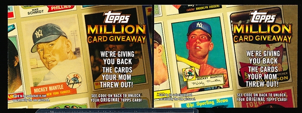 2010 Topps Baseball- “Million Card Giveaway” Insert Set of 30