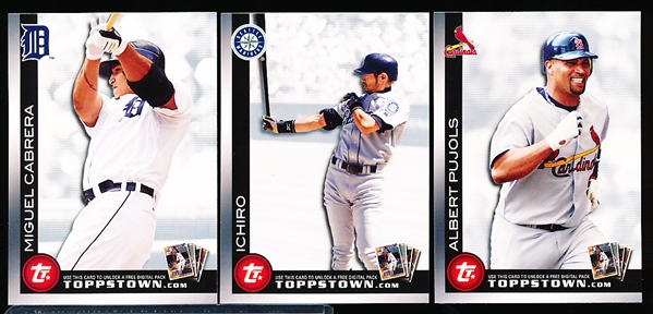 2010 Topps Baseball- “Topps Town” Complete Insert Sets of 25- 2 Diff. (One Gold)