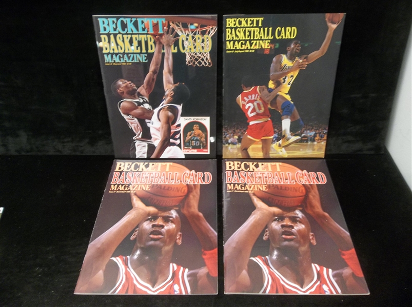 1990 Beckett Monthly Basketball Guides- 4 Asst.