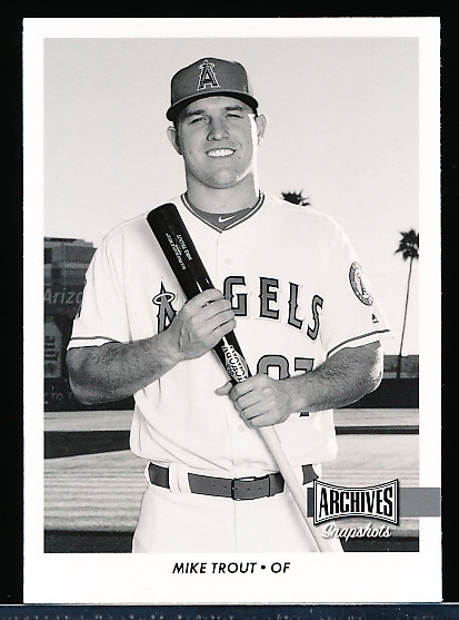 2017 Topps Archives “Snapshots B/W” #AS-MT Mike Trout