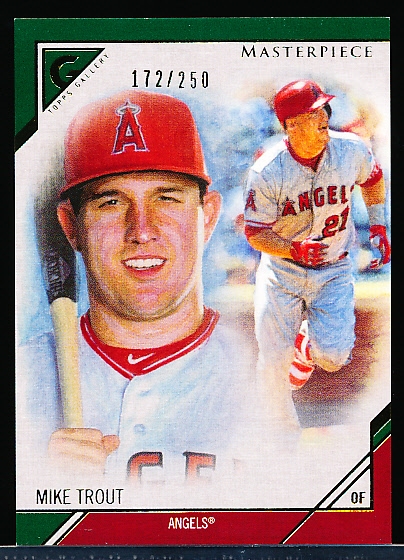 2017 Topps Gallery Bsbl. “Masterpiece Green” #MP-20 Mike Trout- #172/250!
