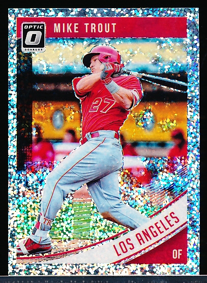 2018 Donruss Optic Bsbl. “Holographic Prizm Photo Variation” #121 Mike Trout