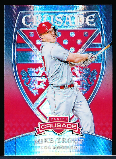 2018 Panini Crusade Bsbl. “Silver Prizm” #19 Mike Trout- #173/299!