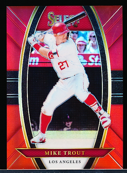2018 Select Bsbl. “Red Prizm” #18 Mike Trout- #57/99!