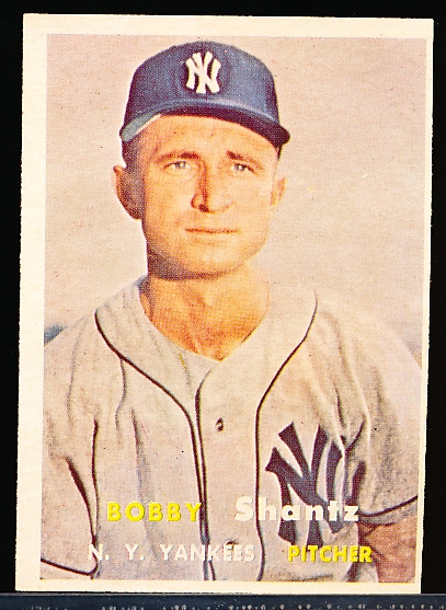 1957 Topps Baseball- #272 Bobby Shantz, Yankees- Semi Hi#