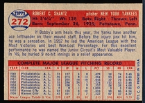 1957 Topps Baseball- #272 Bobby Shantz, Yankees- Semi Hi#
