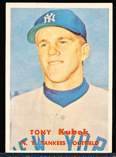 1957 Topps Baseball- #312 Tony Kubek RC, Yankees- Semi Hi#