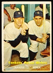 1957 Topps Baseball- #407 Yankees Power Hitters- Mantle/ Berra