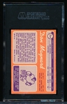 Autographed 1970 Topps Football- #254 Don Maynard, Jets- SGC Authentic Certified & Encapsulated