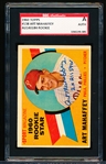 Autographed 1960 Topps Baseball- #138 Art Mahaffey, Phillies Rookie!- SGC Certified & Encapsulated