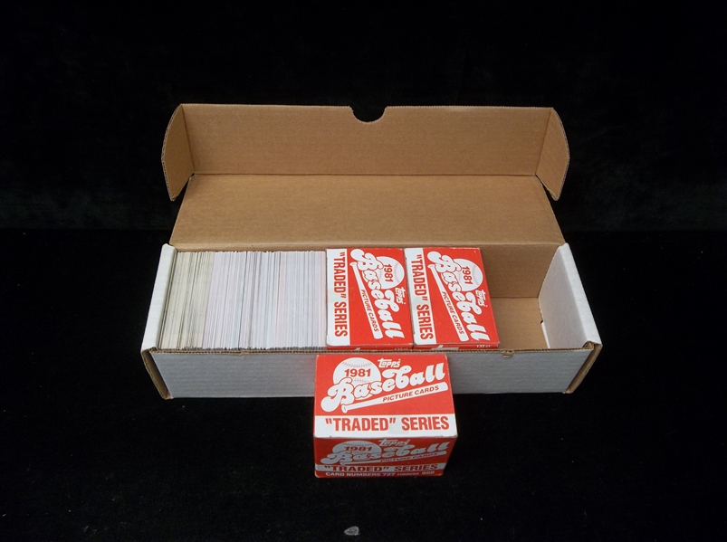 1981 Topps Bb Traded Sets of 132- 3 Sets