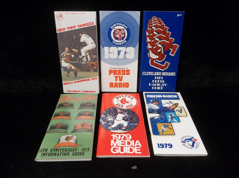 1979 American League Baseball Media Guides- 6 Diff