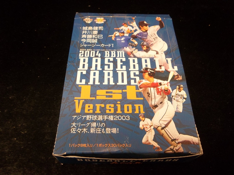 2004 BBM Japanese Professional Baseball League 1st Version- 27 Unopened Packs in Original Display Box