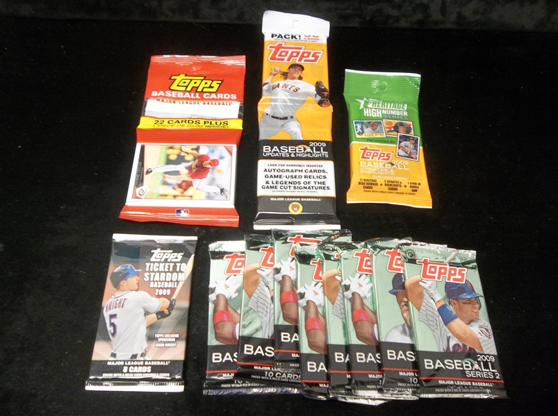2009 Topps Unopened Baseball Product Packs- 12 Asst. Packs