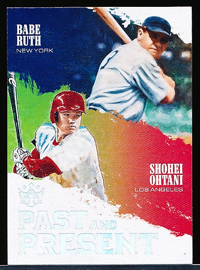 2018 Panini Diamond Kings Baseball- “Past & Present” Insert- #PP10 Babe Ruth/ Shohei Ohtani