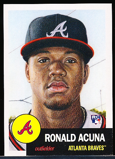 2018 Topps Living Baseball- #19 Ronald Acuna Jr., Braves (1953 Topps-Style)