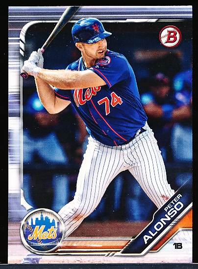 2019 Bowman Baseball- “Prospects”- #BP127 Peter Alonso, Mets- 5 Asst.