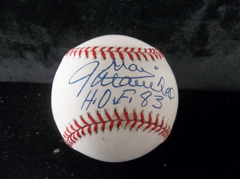 Autographed & Inscribed Juan Marichal Official N.L. (L. Coleman Pres.) Baseball
