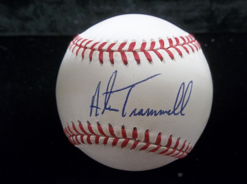 Autographed Alan Trammell Official A.L. (B. Brown Pres.) Baseball