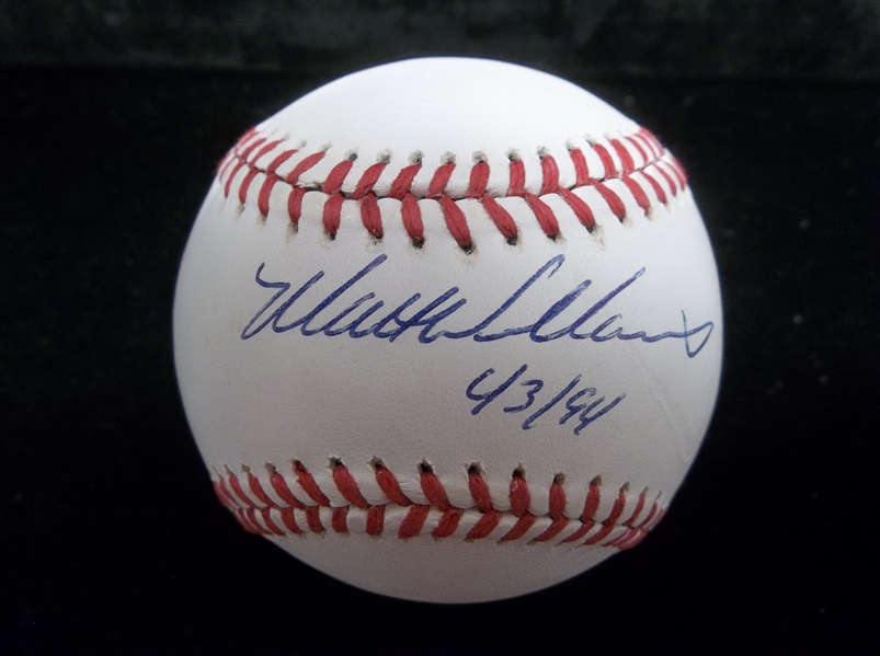 Autographed & Inscribed Matt Williams Unofficial Rawlings “Official League” Baseball