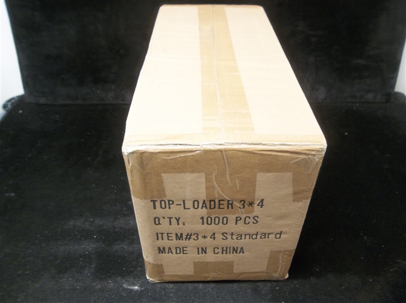 Cardboard Gold Top-Load 3 x 4” Plain Holders- One New Unopened Case of 1,000 Holders