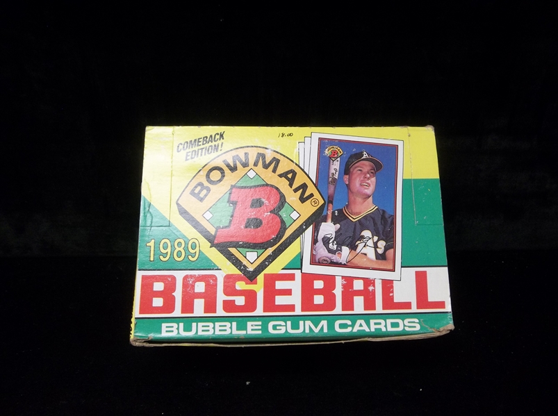 1989 Bowman Bsbl.- 1 Unopened Wax Box