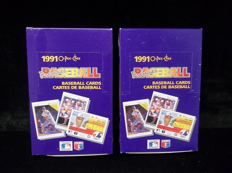 1991 O-Pee-Chee Premier Bsbl.- 2 Unopened Wax Boxes