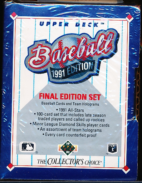 1991 Upper Deck Final Edition Bsbl.- 1 Unopened Factory Sealed Set of 100 Cards
