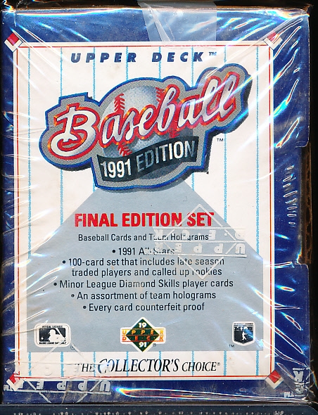 1991 Upper Deck Final Edition Bsbl.- 2 Unopened Factory Sealed Sets of 100 Cards